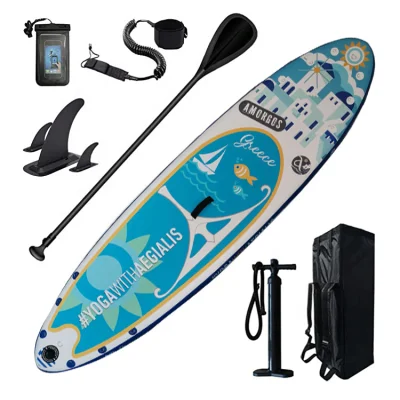 Atacado epóxi macio superior inflável stand up paddleboard sup isup stand up paddle tabla de surf prancha